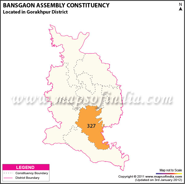 Assembly Constituency Map of  Bansgaon (SC)