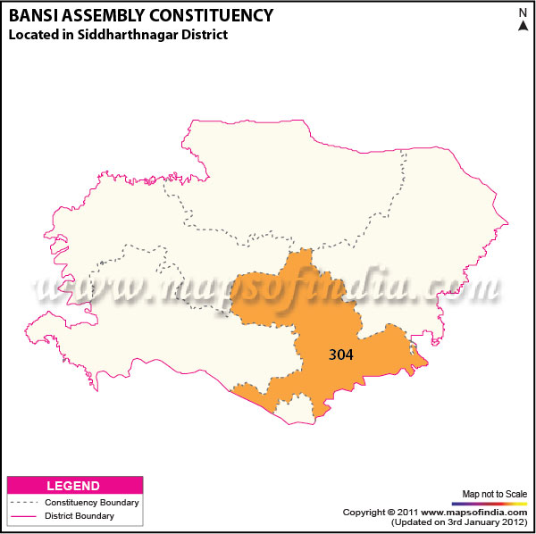 Assembly Constituency Map of  Bansi