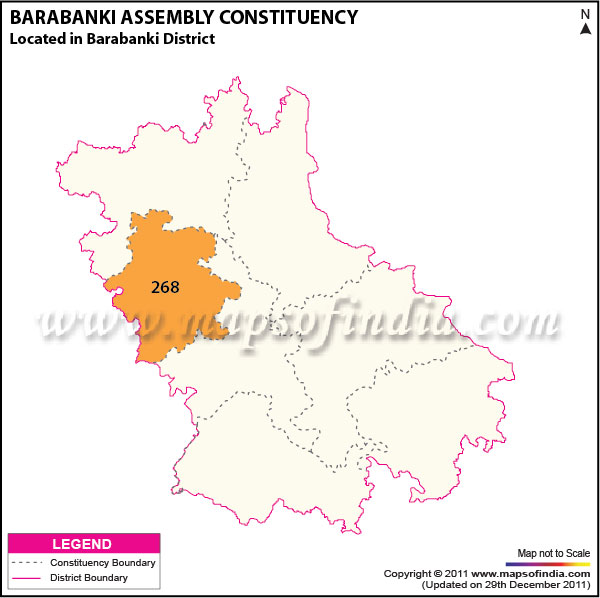 Assembly Constituency Map of  Barabanki