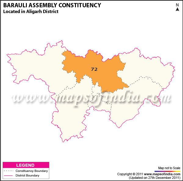 Assembly Constituency Map of  Barauli