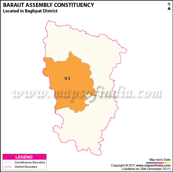 Assembly Constituency Map of  Baraut