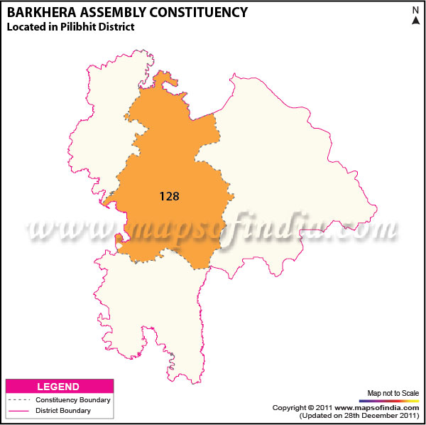 Assembly Constituency Map of  Barkhera