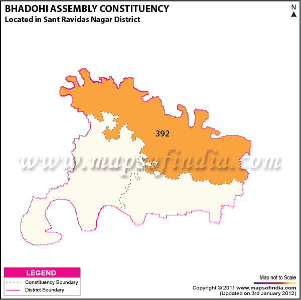 Assembly Constituency Map of  Bhadohi