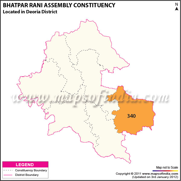 Assembly Constituency Map of  Bhatpar Rani 