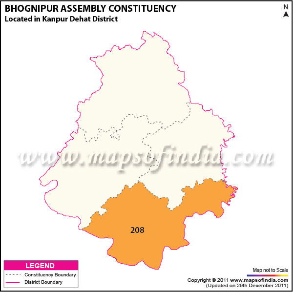 Assembly Constituency Map of  Bhognipur