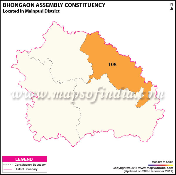 Assembly Constituency Map of  Bhongaon
