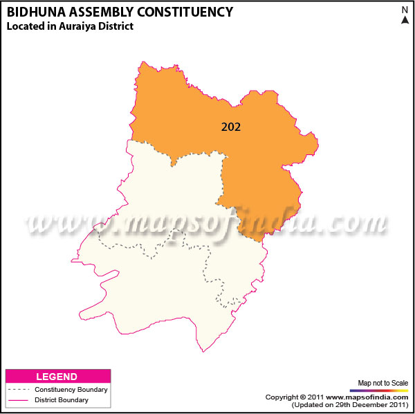 Assembly Constituency Map of  Bidhuna