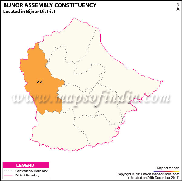 Assembly Constituency Map of  Bijnor