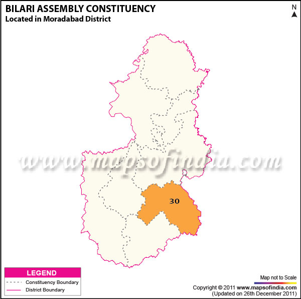 Assembly Constituency Map of  Bilari