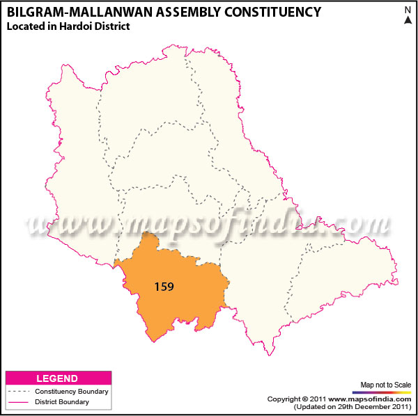 Assembly Constituency Map of  Bilgram Mallanwan