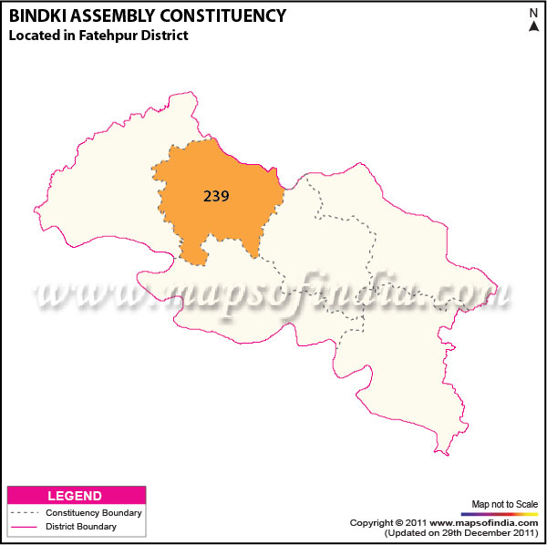 Assembly Constituency Map of  Bindki