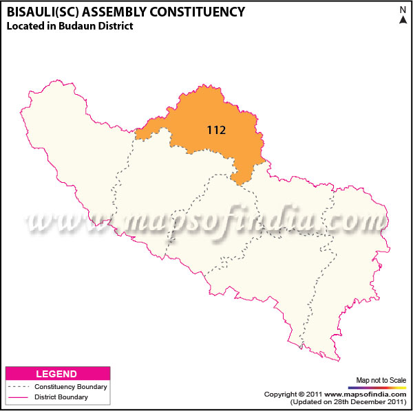 Assembly Constituency Map of  Bisauli (SC)