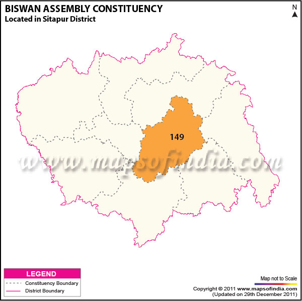 Assembly Constituency Map of  Biswan