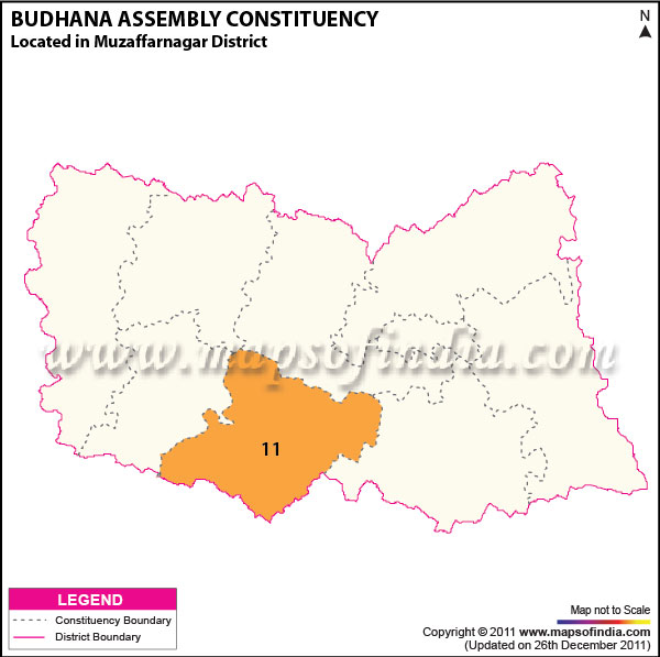 Assembly Constituency Map of  Budhana