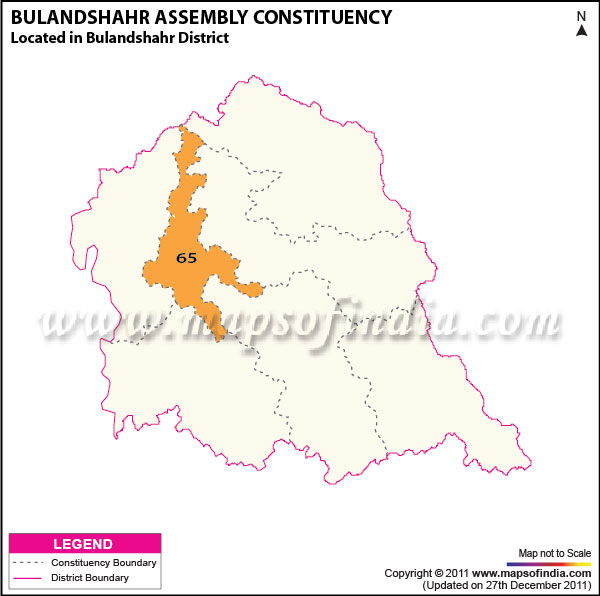 Assembly Constituency Map of  Bulandshahr