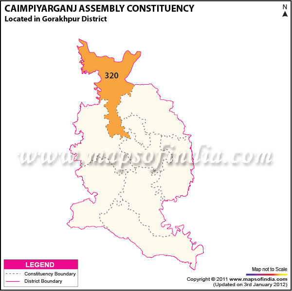 Assembly Constituency Map of  Caimpiyarganj