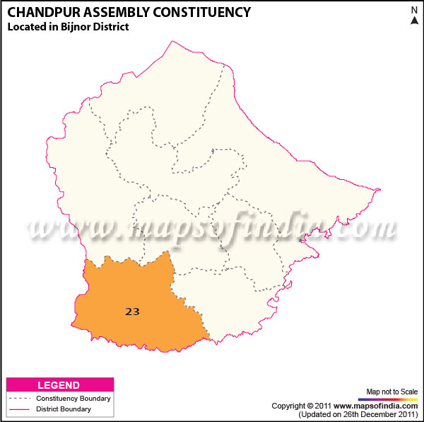 Assembly Constituency Map of  Chandpur