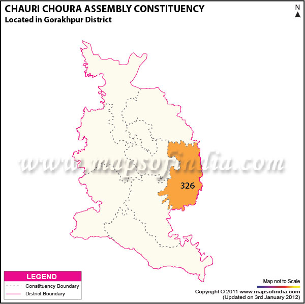 Assembly Constituency Map of  Chauri-Chaura