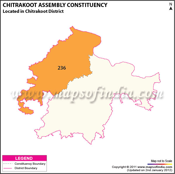 Assembly Constituency Map of  Chitrakoot