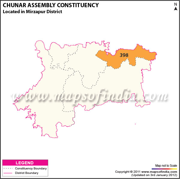 Assembly Constituency Map of  Chunar