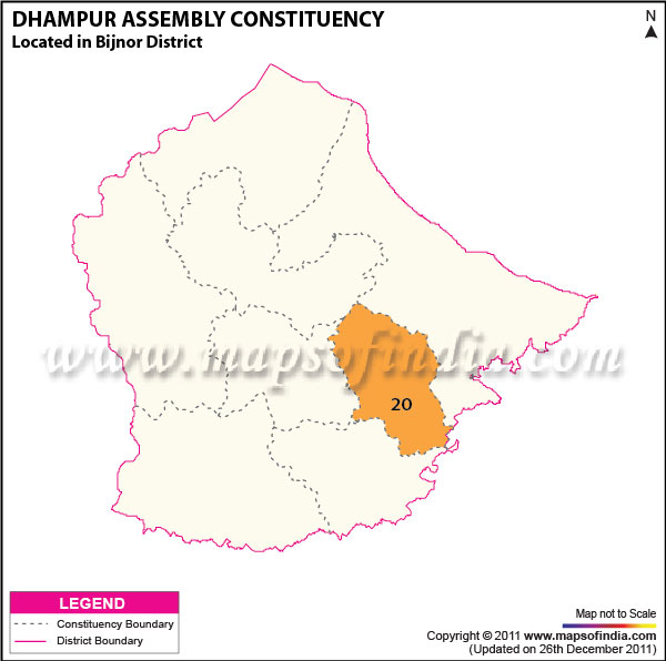 Assembly Constituency Map of  Dhampur