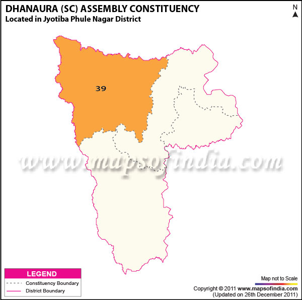 Assembly Constituency Map of  Dhanaura (SC)
