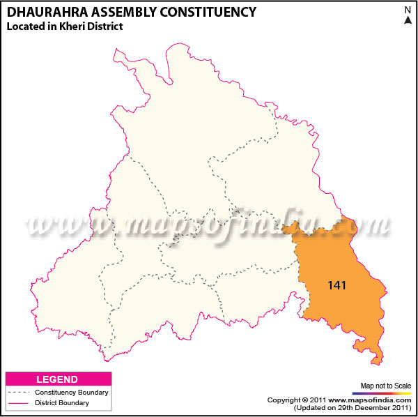 Assembly Constituency Map of  Dhaurahra