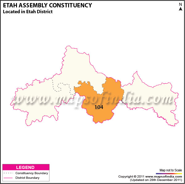 Assembly Constituency Map of  Etah
