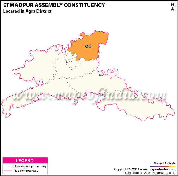 Assembly Constituency Map of  Etmadpur