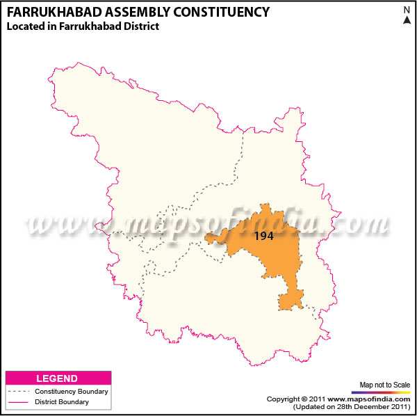Assembly Constituency Map of  Farrukhabad