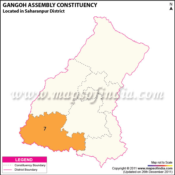 Assembly Constituency Map of  Gangoh
