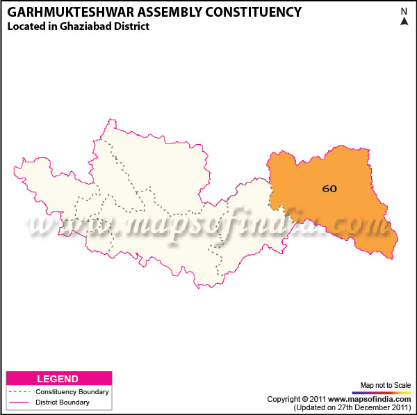 Assembly Constituency Map of  Garhmukteshwar