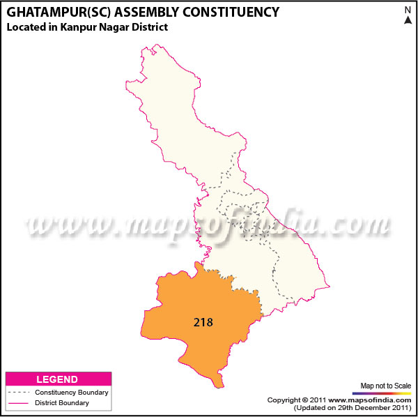 Assembly Constituency Map of  Ghatampur (SC)