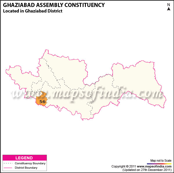 Assembly Constituency Map of  Ghaziabad