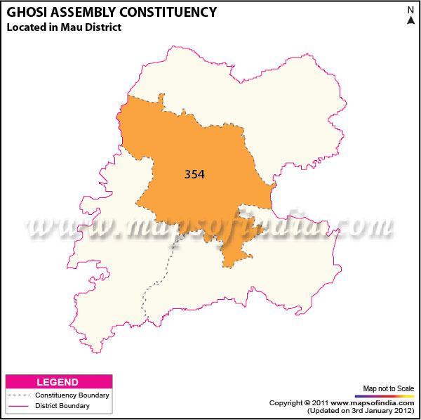 Assembly Constituency Map of  Ghosi