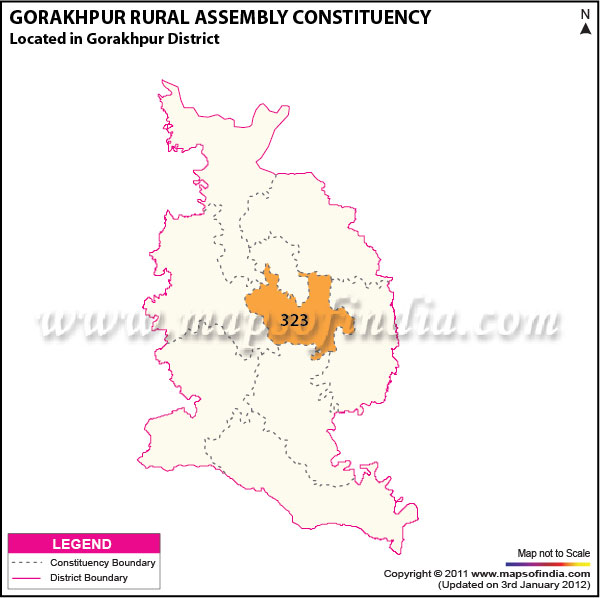 Assembly Constituency Map of  Gorakhpur Rural