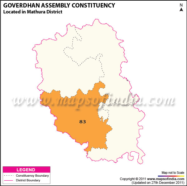 Assembly Constituency Map of  Goverdhan