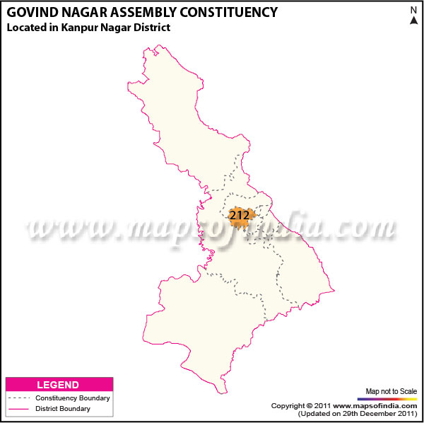Assembly Constituency Map of  Govindnagar