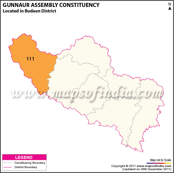 Assembly Constituency Map of  Gunnaur