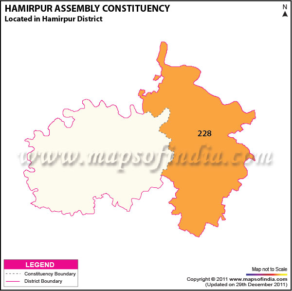 Assembly Constituency Map of  Hamirpur