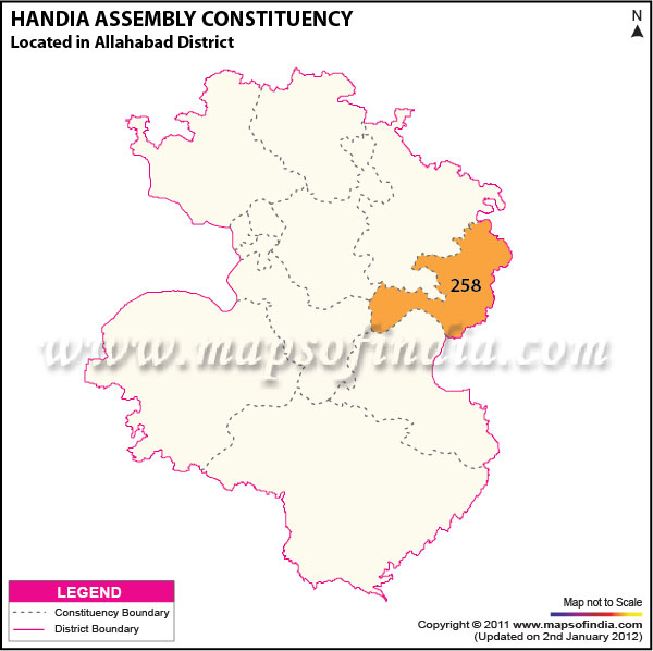 Assembly Constituency Map of  Handia