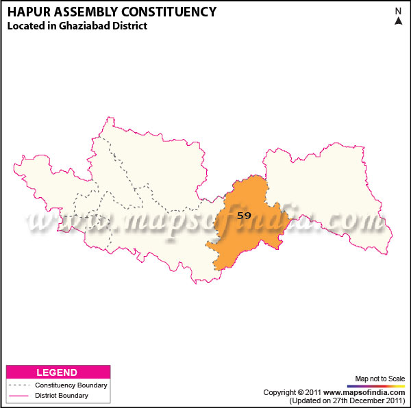 Assembly Constituency Map of  Hapur (SC)