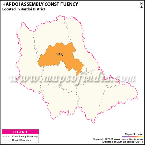 Assembly Constituency Map of  Hardoi