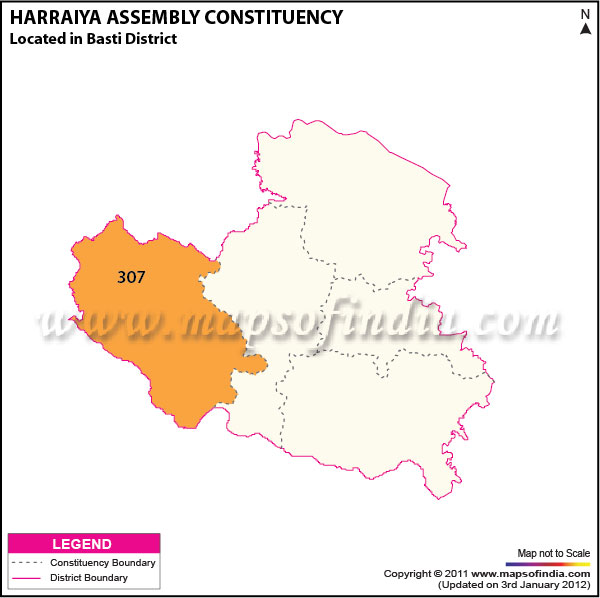 Assembly Constituency Map of  Harraiya