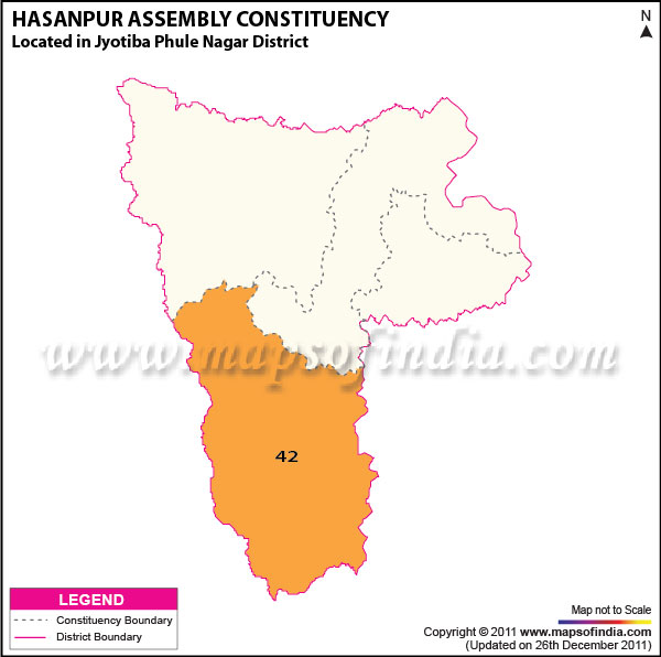 Assembly Constituency Map of  Hasanpur
