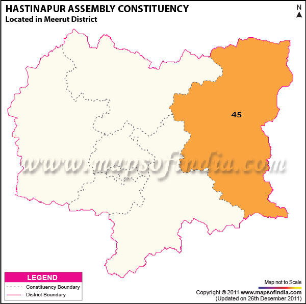 Assembly Constituency Map of  Hastinapur (SC)