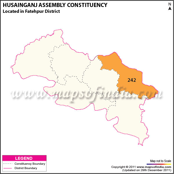 Assembly Constituency Map of  Husainganj