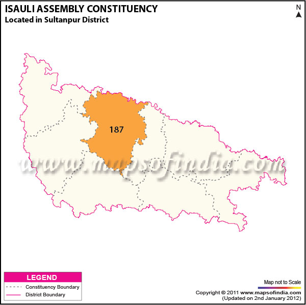 Assembly Constituency Map of  Isauli