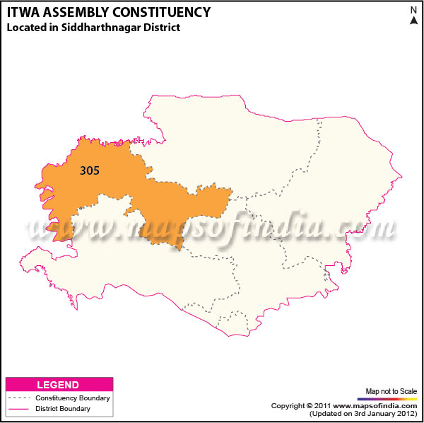 Assembly Constituency Map of  Itwa