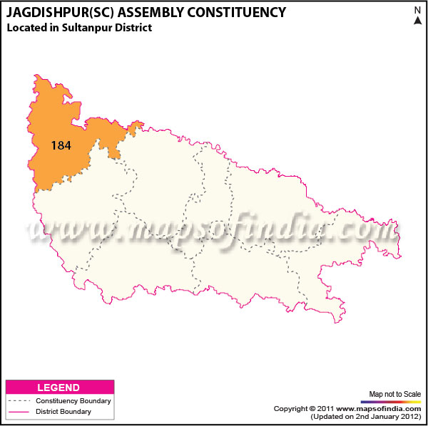 Assembly Constituency Map of  Jagdishpur (SC)